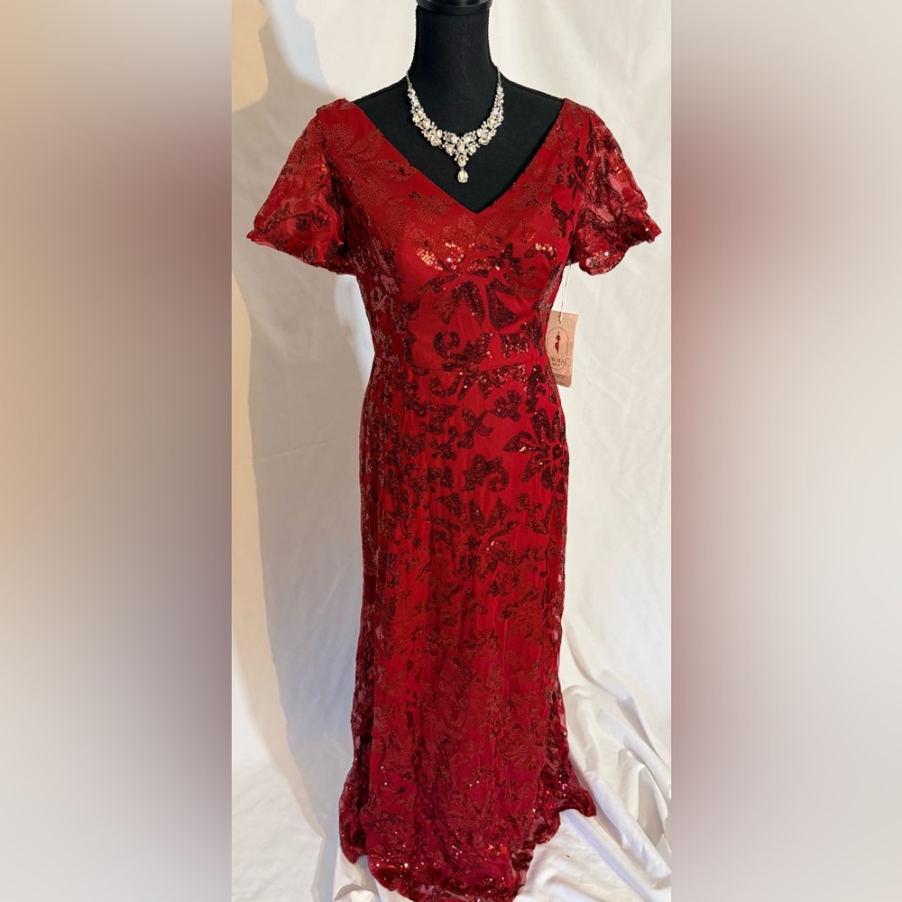 Elegant Red Sequin Dress